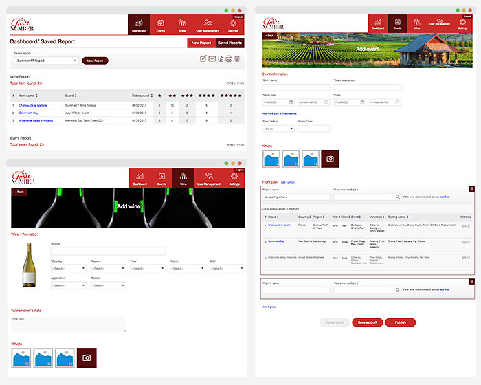 Web App Screens